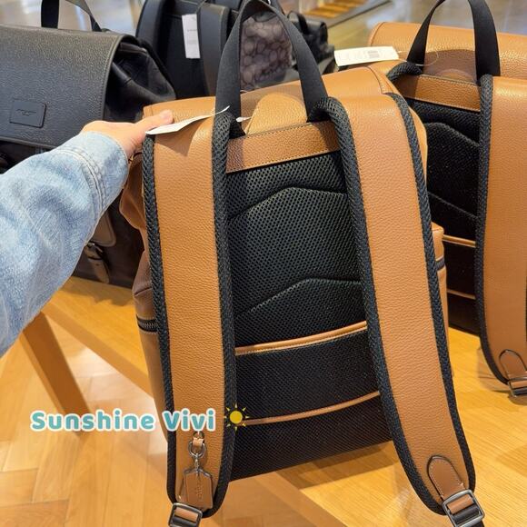 NWT Coach MEN's Sprint Backpack CCG12 suede 2025 Fall🔥🔥 Cognac/Sienna - Picture 3 of 12